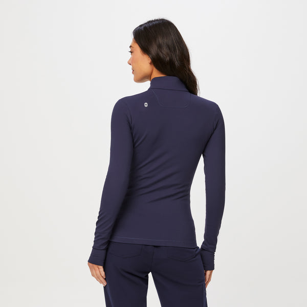Women's Navy ContourKnit Scrub Jacket