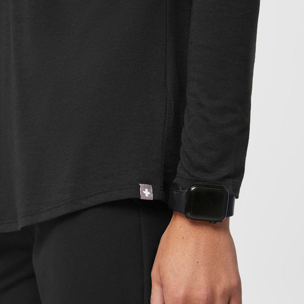 Women's Black Supersoft - Longsleeve Underscrub