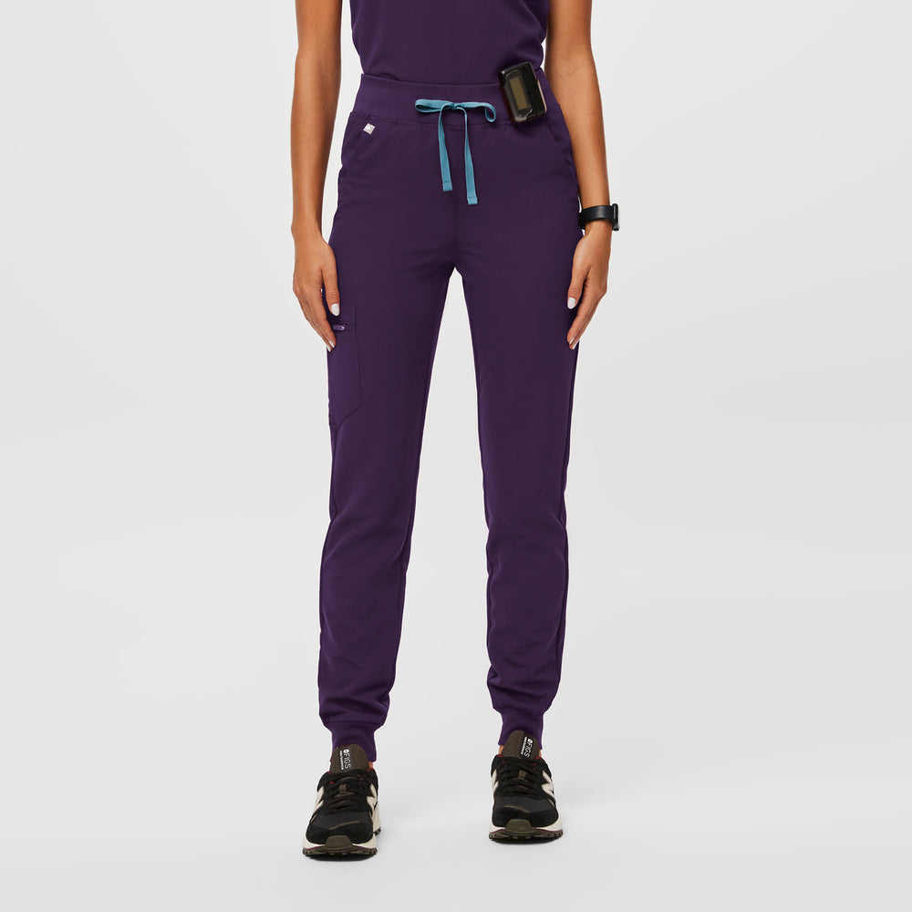 women's Purple Jam High Waisted Zamora - Petite Jogger Scrub Pant™