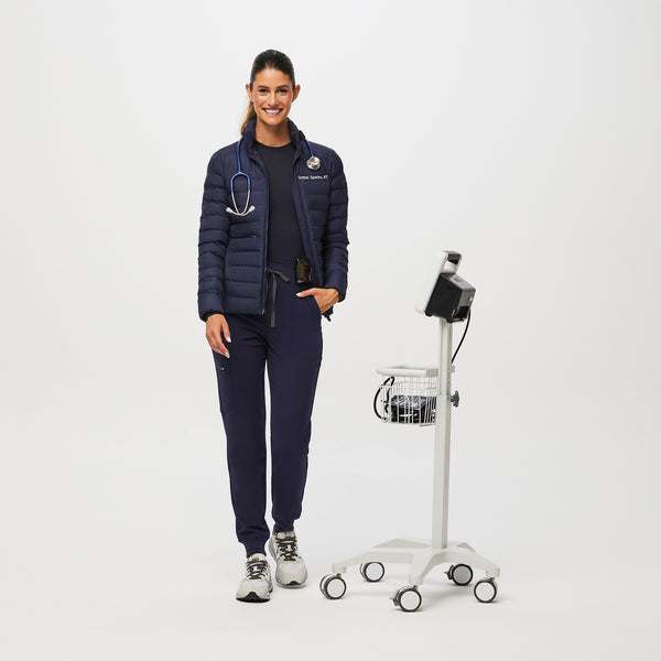 Women's Navy Packable - Puffer Jacket