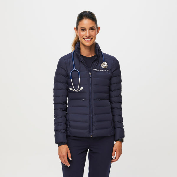 Women's Navy Packable - Puffer Jacket