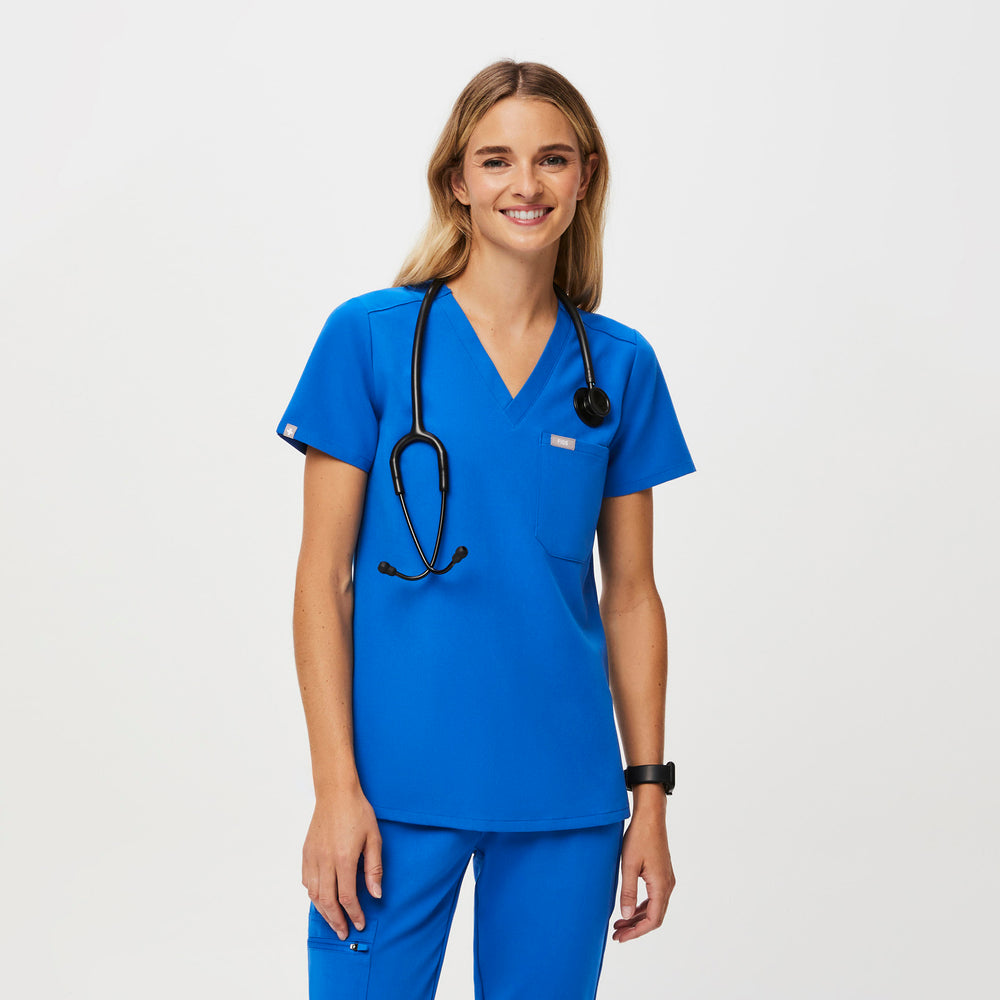 Women's Royal Blue Catarina™ - One-Pocket Scrub Top