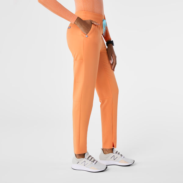 women's Shaka Orange Alva High Waisted Tapered - Petite Scrub Pant