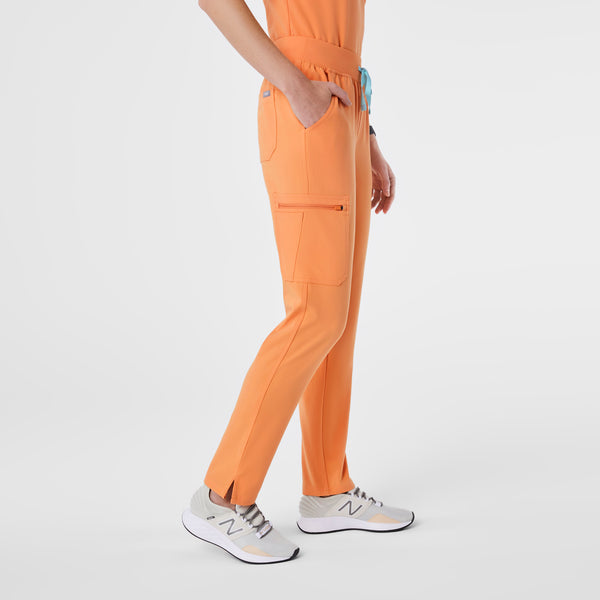 women's Shaka Orange High Waisted Yola - Petite Skinny Scrub Pant™