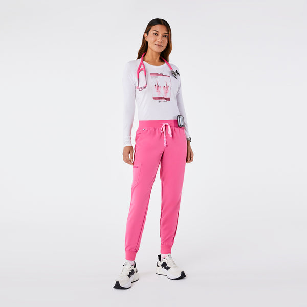 Women's White BCA F Cancer X-Ray - Long-Sleeve Underscrub