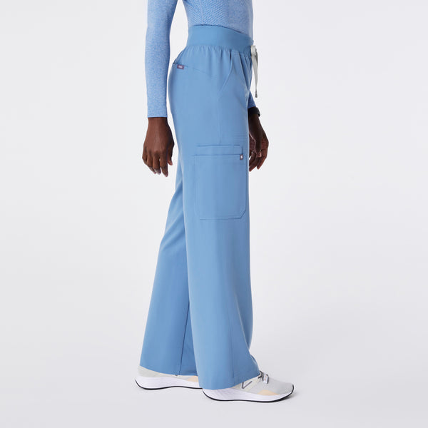 Women's Ceil Blue Isabel High-Rise Wide-Leg - Scrub Pant