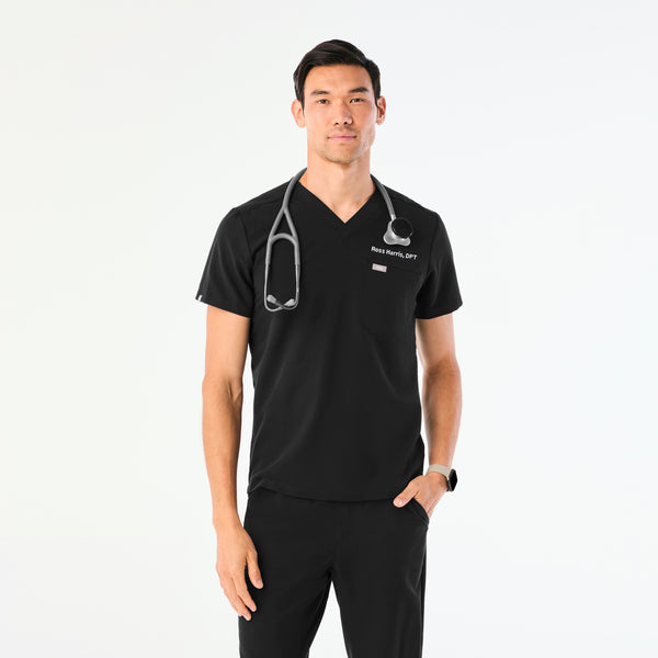Men's Black Leon -  Scrub Top™