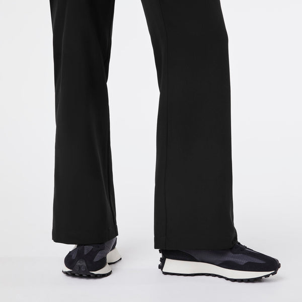 Women's Black Rafaela Wide-Leg - Petite ScrubJumpsuit™