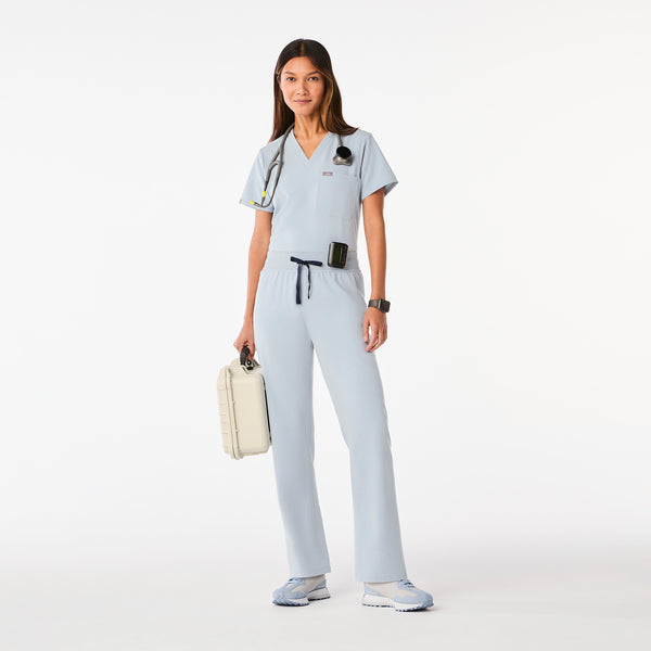 Women's Dusty Blue Livingston High-Rise- Tall Straight-Leg Scrub Pant™