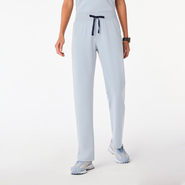 Women's Dusty Blue Livingston High-Rise- Petite Straight-Leg Scrub Pant™