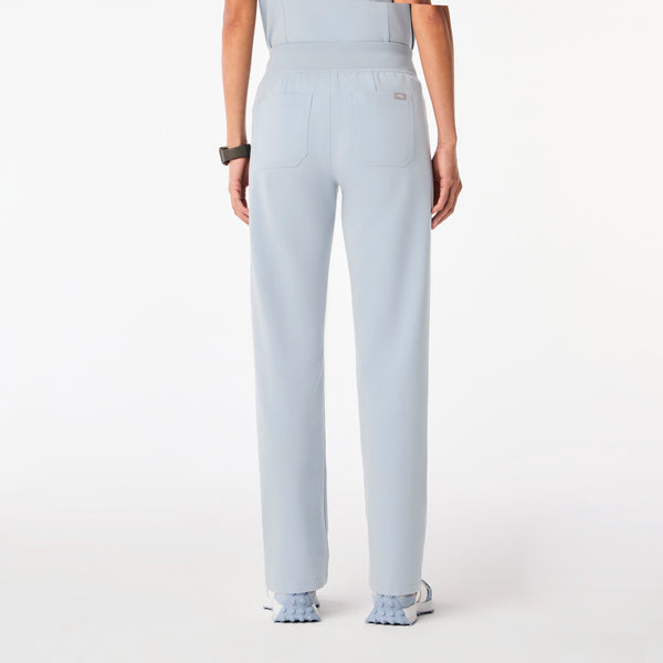Women's Dusty Blue Livingston High-Rise- Petite Straight-Leg Scrub Pant™