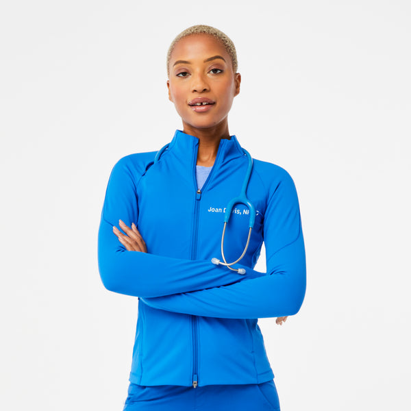 Women's Royal Blue ContourKnit Scrub Jacket