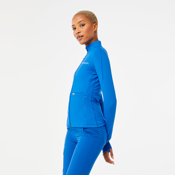 Women's Royal Blue ContourKnit Scrub Jacket