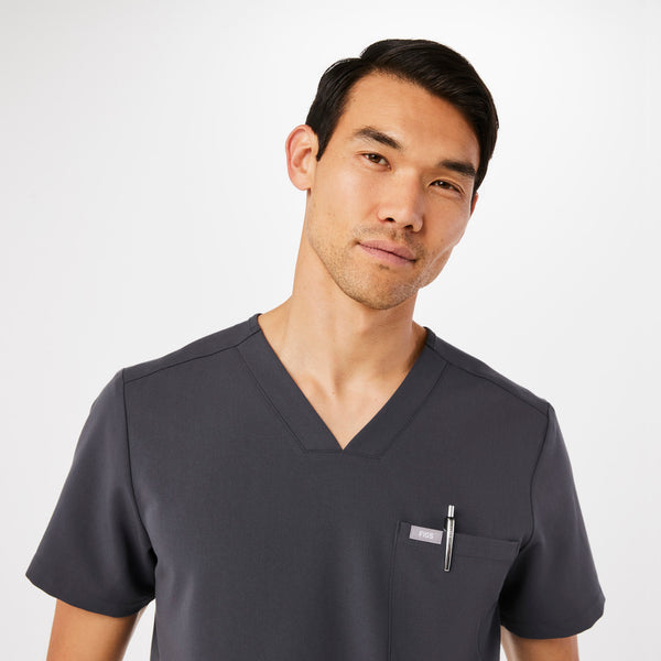 Men's Charcoal Chisec™ - Three-Pocket Scrub Top