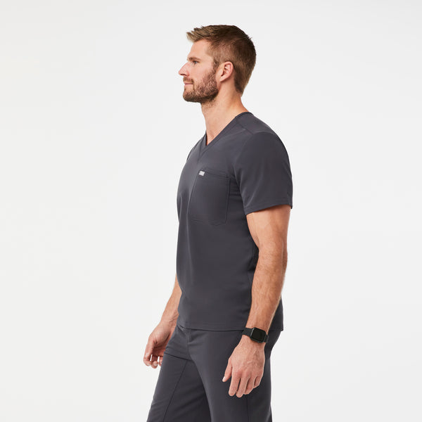 Men's Charcoal Leon™ - Three-Pocket Scrub Top
