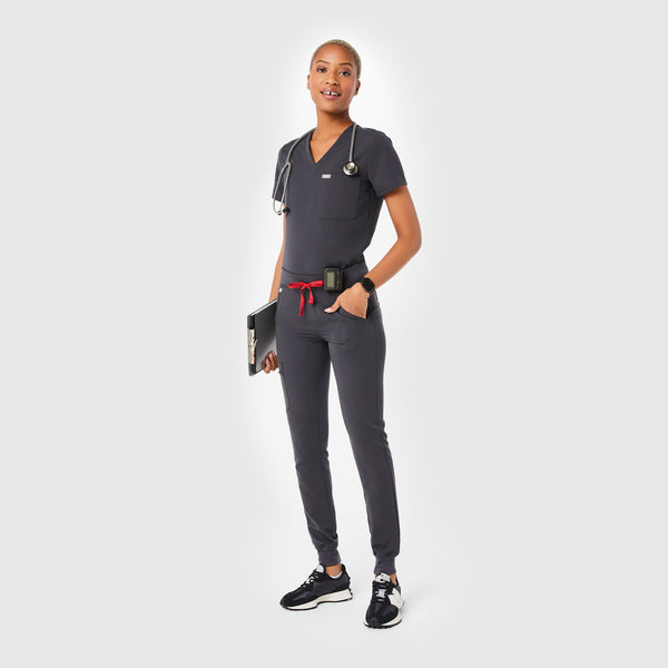 Women's Charcoal Zamora™ - Petite Jogger Scrub Pant