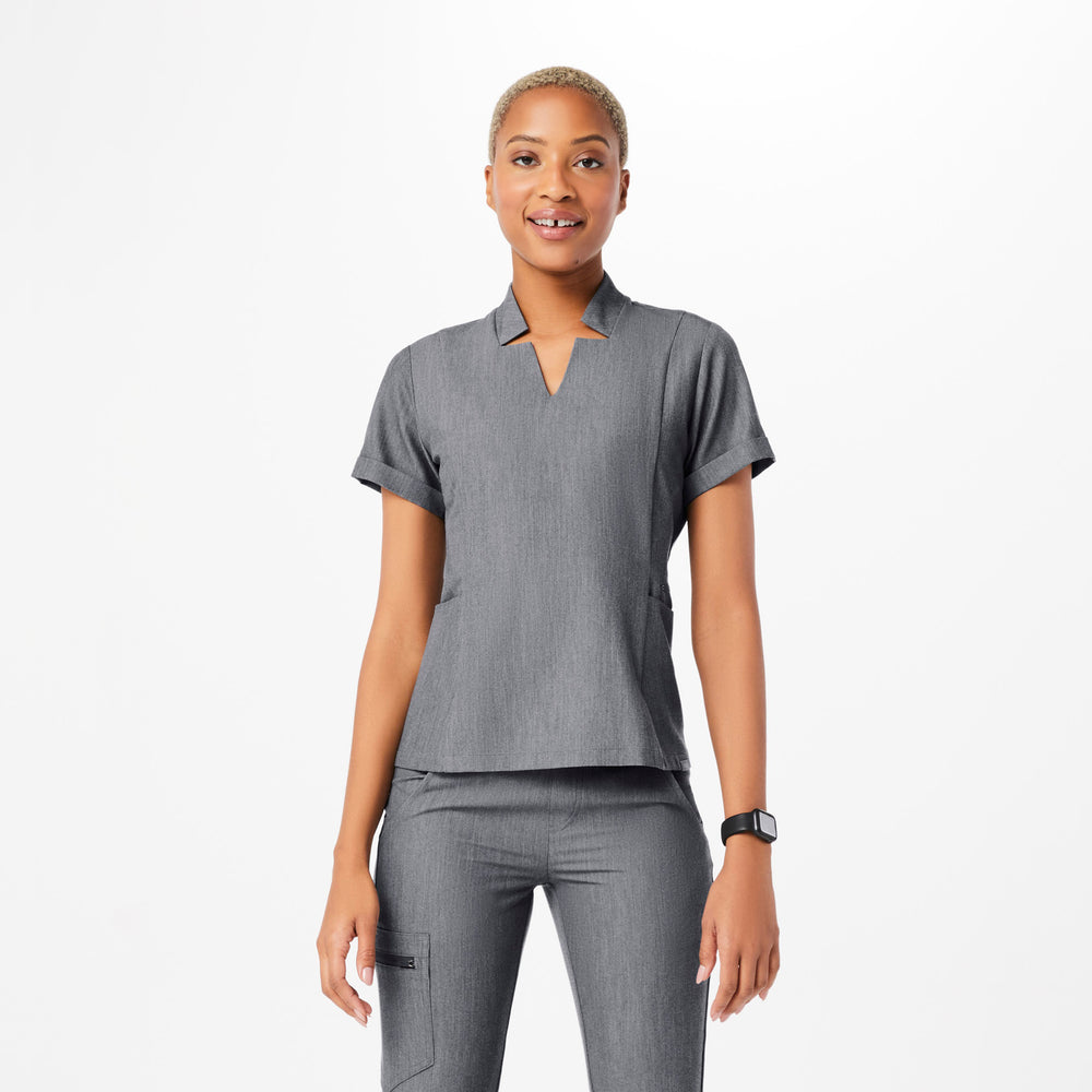 women's Graphite Inala - Slim Scrub Top