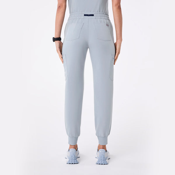 women's Dusty Blue High Waisted Uman Relaxed - Jogger Scrub Pant