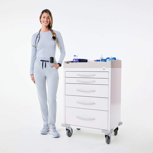 Women's Dusty Blue Yola High-Rise Slim  -  Scrub Pant™