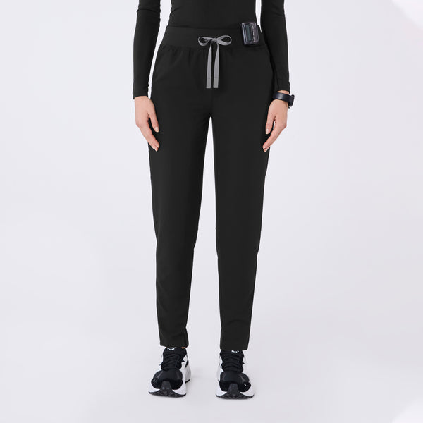 women's Black Alva High Waisted Tapered - Tall Scrub Pant