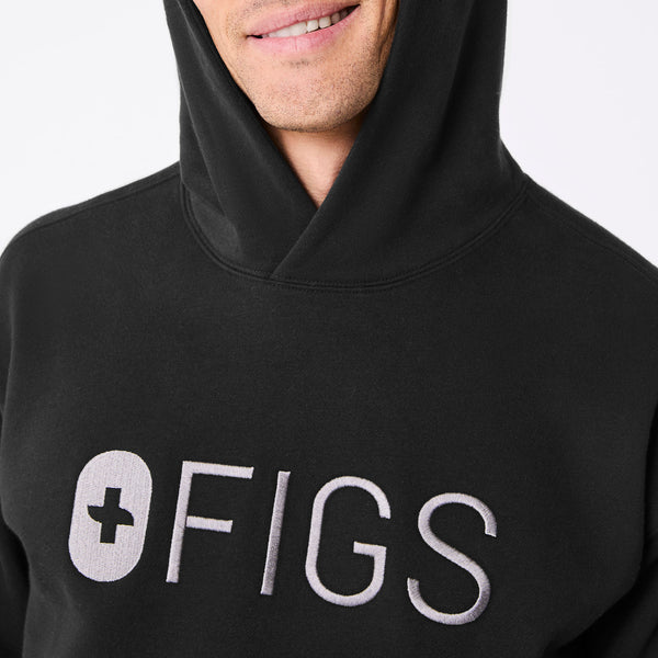 Men's Black Off-Shift Figs Logo Hoodie Sweatshirt™