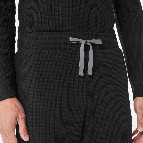 Men's Black Off-Shift Waffle - Jogger Sweatpant™