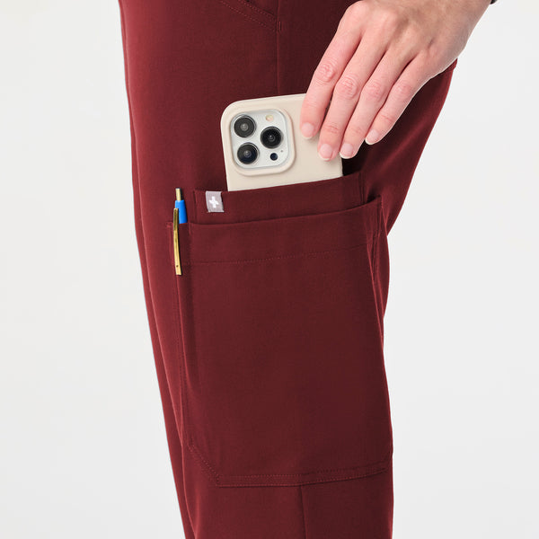 Women's Burgundy Dowa High-Rise Straight-Leg - Scrub Pant