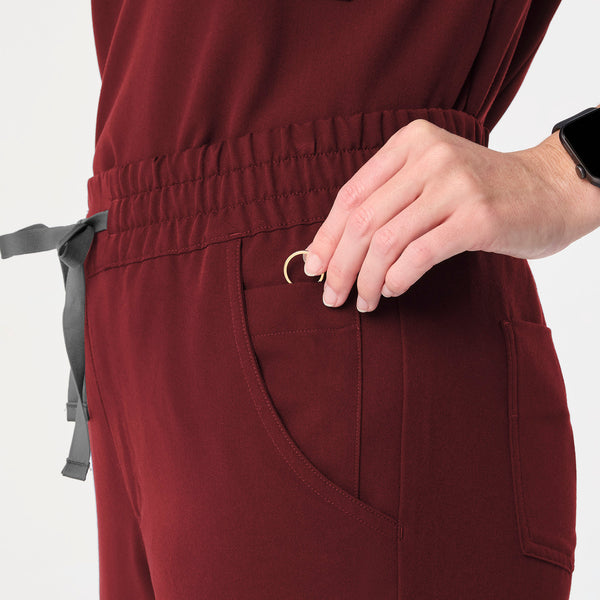 Women's Burgundy Dowa High-Rise Straight-Leg - Scrub Pant
