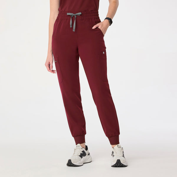 Women's Burgundy Uman High-Rise - Tall Jogger Scrub Pant