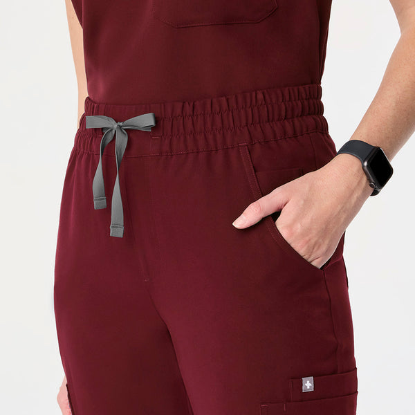 Women's Burgundy Uman High-Rise - Jogger Scrub Pant