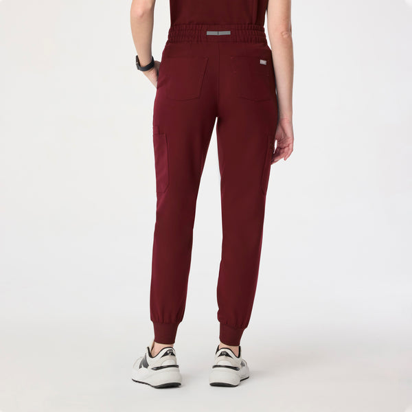 Women's Burgundy Uman High-Rise - Jogger Scrub Pant