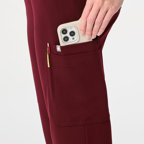Women's Burgundy Uman High-Rise - Jogger Scrub Pant