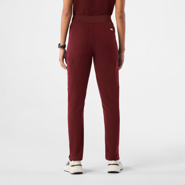 Women's Burgundy Yola High-Rise Slim 2.0 - Petite  Scrub Pant