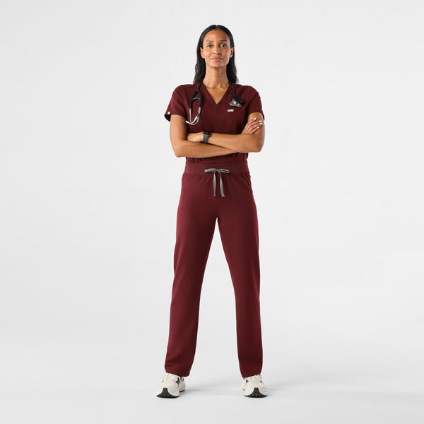 Women's Burgundy Livingston High-Rise - Tall Straight-Leg Scrub Pant™