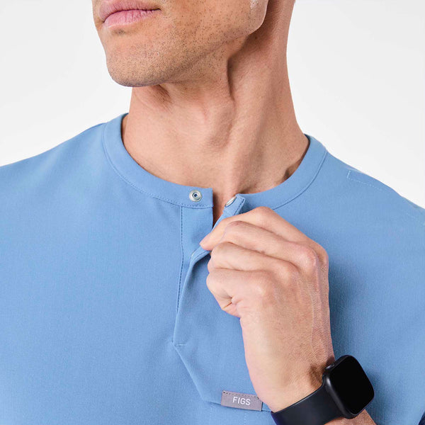 Men's Ceil Blue Corfield - Henley Scrub Top