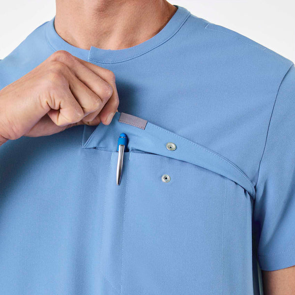 Men's Ceil Blue Corfield - Henley Scrub Top
