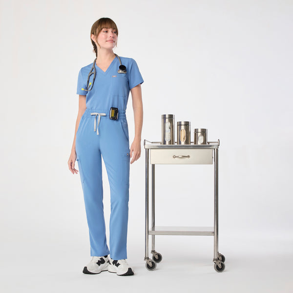 Women's Ceil Blue Dowa High-Rise Straight-Leg - Tall Scrub Pant