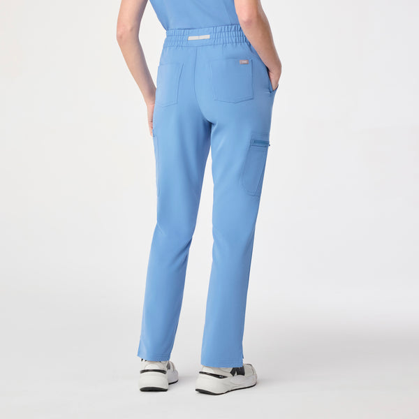 women's Ceil Blue High Waisted Dowa - Petite Scrub Pant