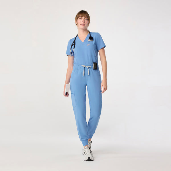 Women's Ceil Blue Uman High-Rise - Petite Jogger Scrub Pant
