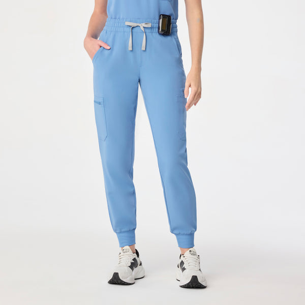 Women's Ceil Blue Uman High-Rise - Petite Jogger Scrub Pant