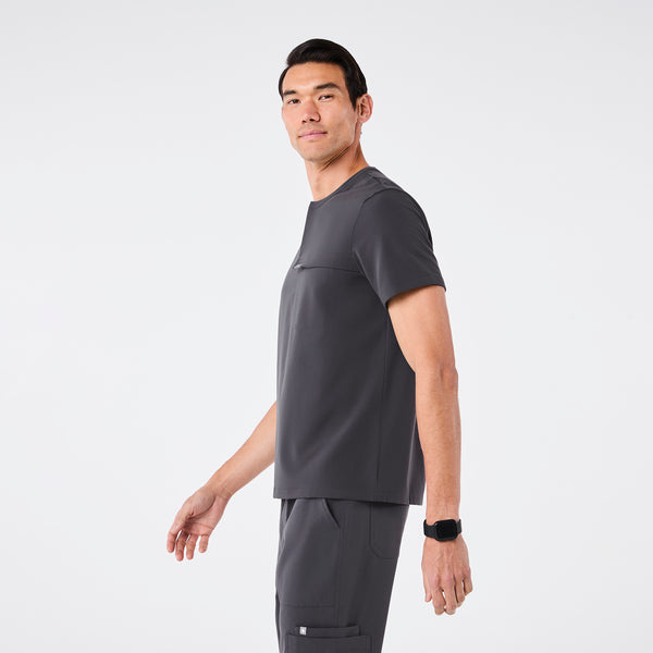 Men's Charcoal Corfield - Henley Scrub Top