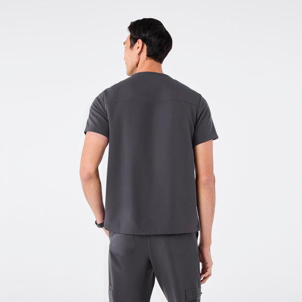 Men's Charcoal Corfield - Henley Scrub Top