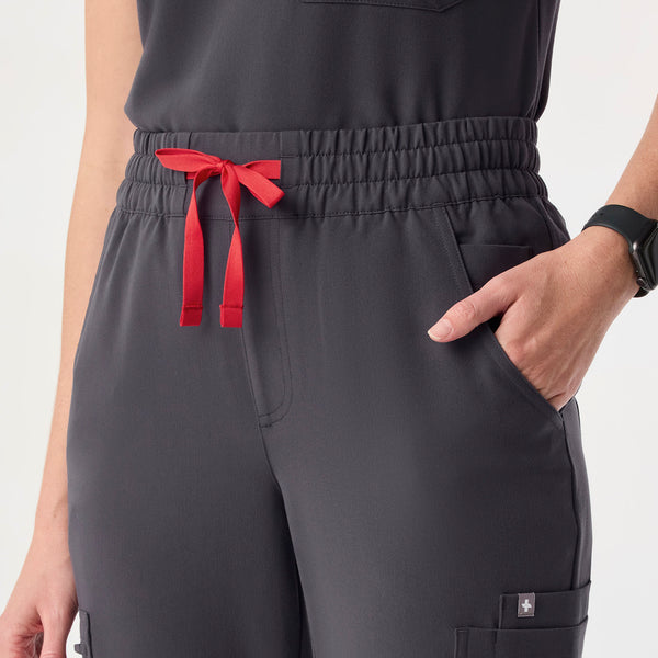 Women's Charcoal Uman High-Rise - Petite Jogger Scrub Pant