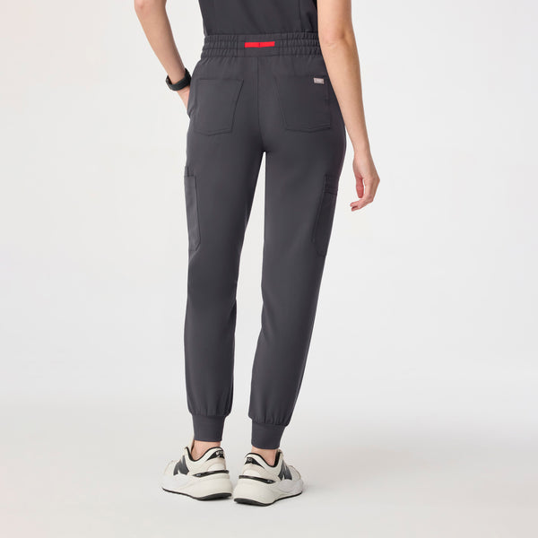 women's Charcoal High Waisted Uman Relaxed - Jogger Scrub Pant