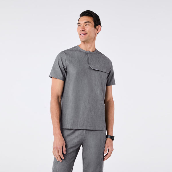 Men's Graphite Corfield - Henley Scrub Top