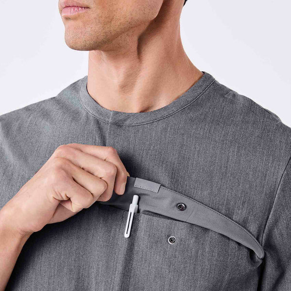 Men's Graphite Corfield - Henley Scrub Top