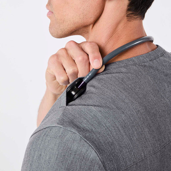Men's Graphite Corfield - Henley Scrub Top