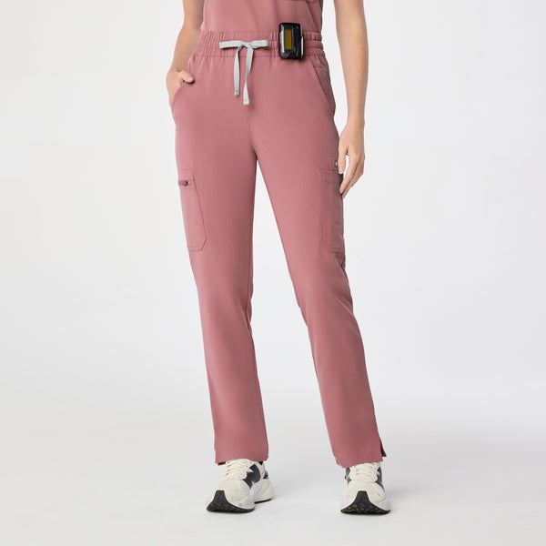 women's Mauve High Waisted Dowa - Petite Scrub Pant