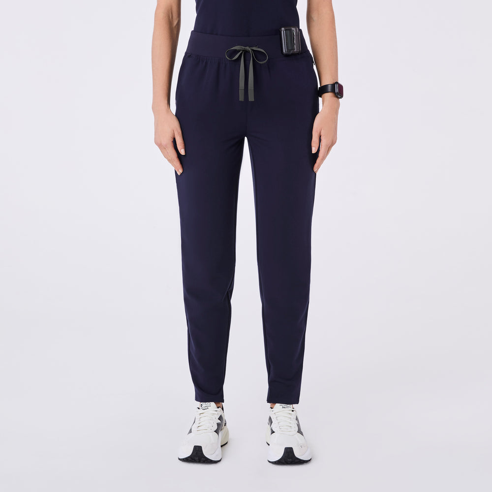 women's Navy Alva High Waisted Tapered - Scrub Pant