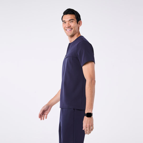 Men's Navy Corfield - Henley Scrub Top